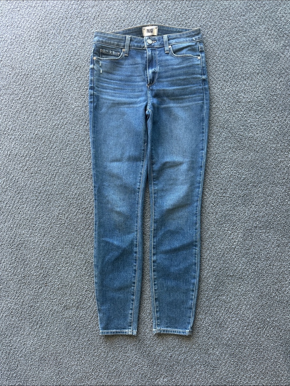 PAIGE Hoxton Slim High-Rise Skinny Jeans in Blue Wash